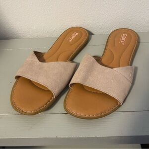 Børn Tan Suede Gudena Slide Sandals Slip-On Comfort Women's Size 11M